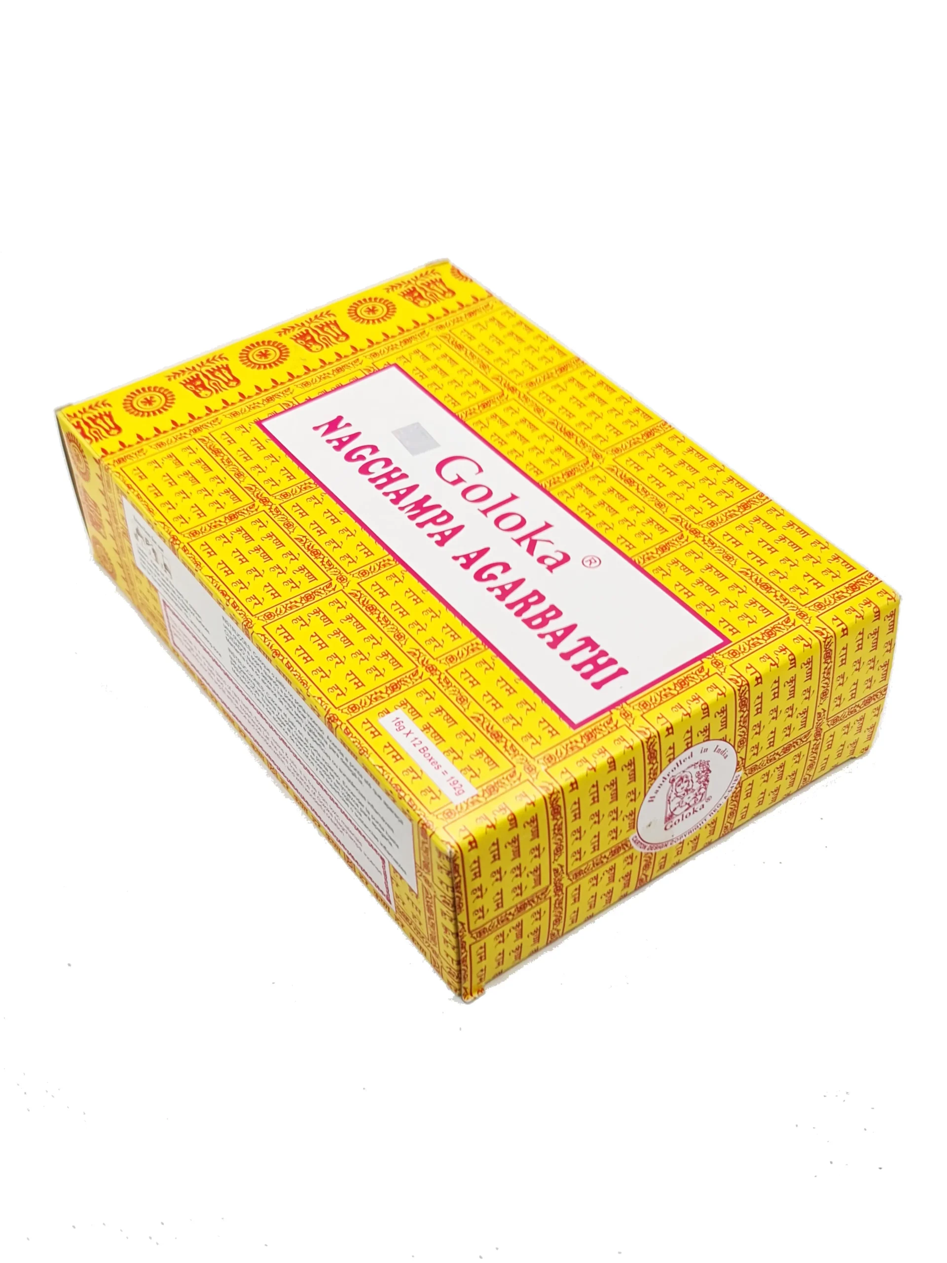 Incienso Goloka nag champa Amarillo, EAN: 8906051431027