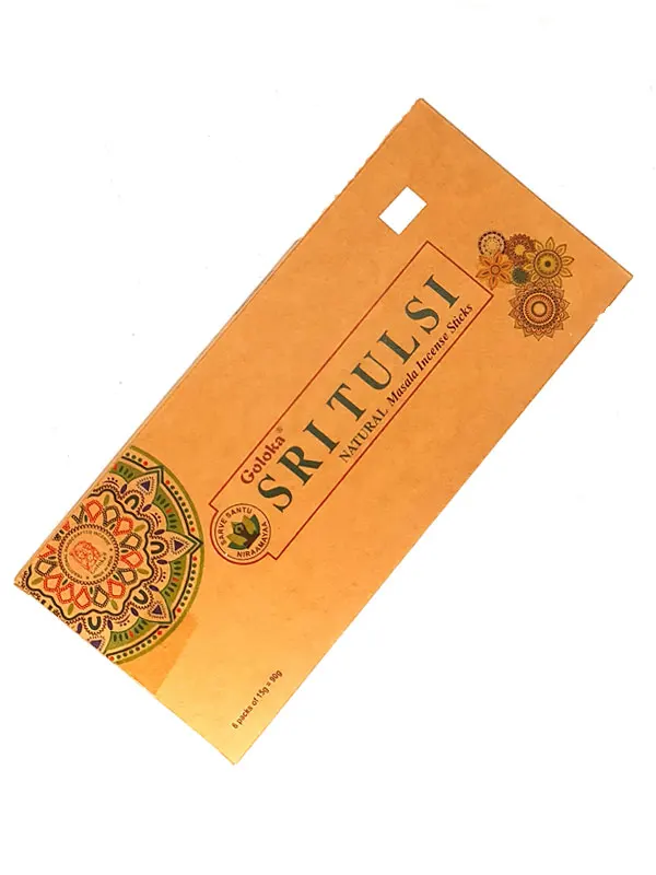 goloka sri tulsi organic incense box incensoshop tantra press cover