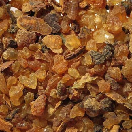 Copal is the name given to various aromatic plant resins, at an intermediate stage between polymerisation and hardening of the resin and amber.