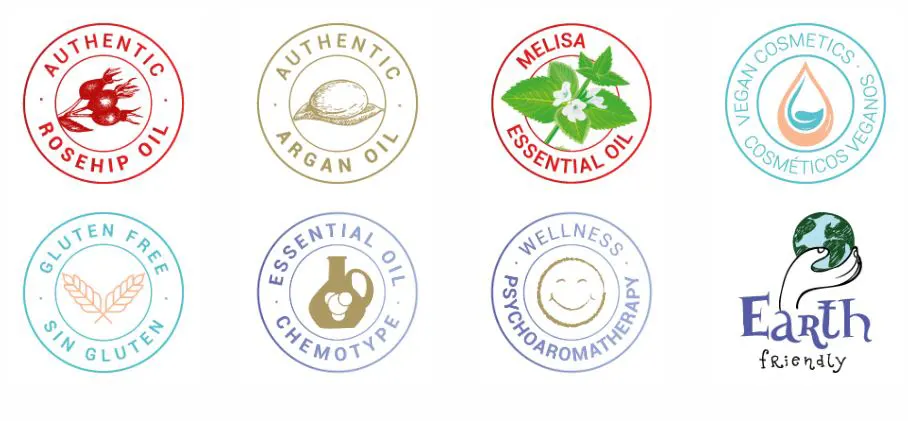Logos characteristics synergy rosehip and argan esential aroms inciensoshop