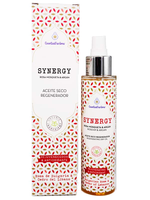 esential aroms synergy aceite corporal regenerante rosa de mosqueta y argan inciensoshop producto vertical