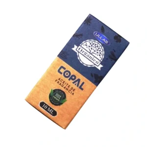 aceite de fragancia organico de Copal Ullas caja cenital tienda online comprar incienso esencia