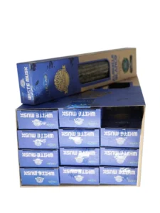 incienso organico ullas almizcle blanco caja abierta con producto tienda online comprar incienso esencia