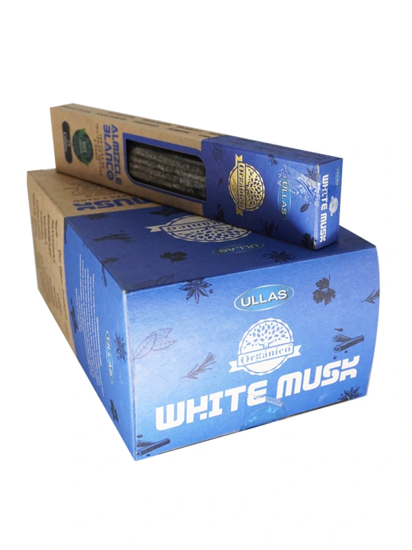 incienso organico ullas almizcle blanco caja con producto tienda online comprar incienso esencia