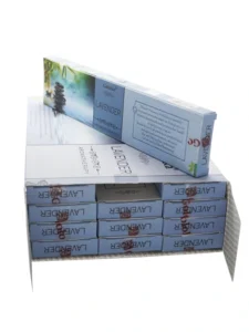 incienso goloka aromaterapia lavanda caja abierta con producto