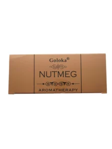 nutmeg aromatherapy goloka incense box top