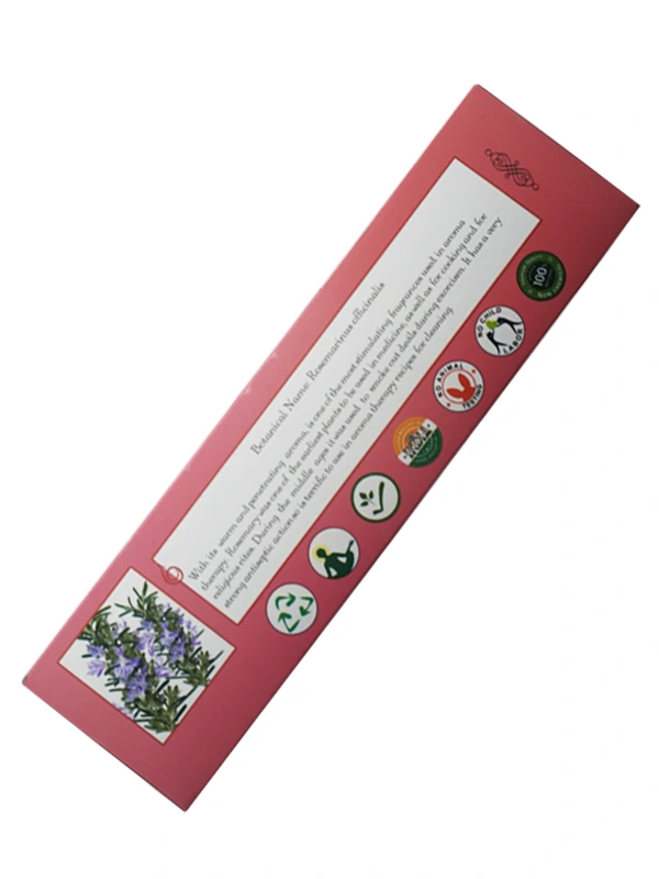 rosemary aromatherapy goloka incense box backside