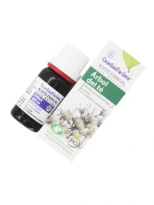 aceite esencial arbol del te esential aroms caja y botella cenital