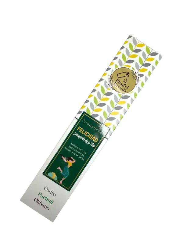 Incienso organico Gama Blissful Blends Felicidad de Vijayshree Agarbatti Masala hecho a mano unidad de 25g