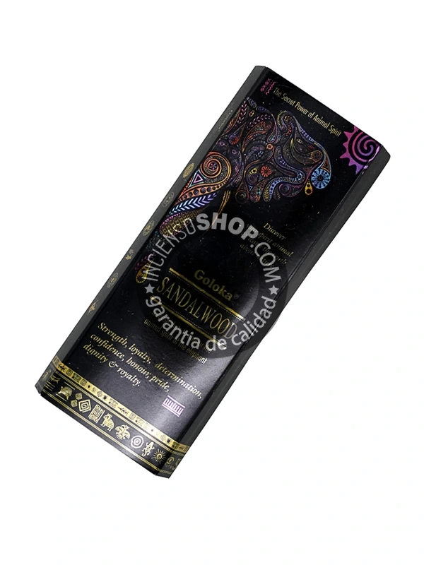 shot incienso elefante sándalo orgánico de goloka agarbatti masala