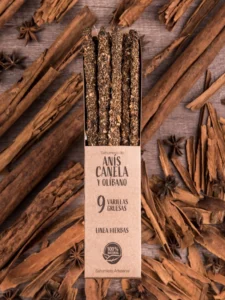 PORTADA INCIENSO SAGRADA MADRE ANÍS, CANELA Y OLÍBANO LINEA HIERBAS HECHO A MANO CON AMOR EN ARGENTINA - Contenido ofrecio con INCIENSOSHOP
