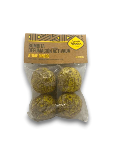 Portada Bombita x4 atrae dinero de Sagrada Madre orgánico de Argentina bolsita - Contenido ofrecido por Inciensoshop