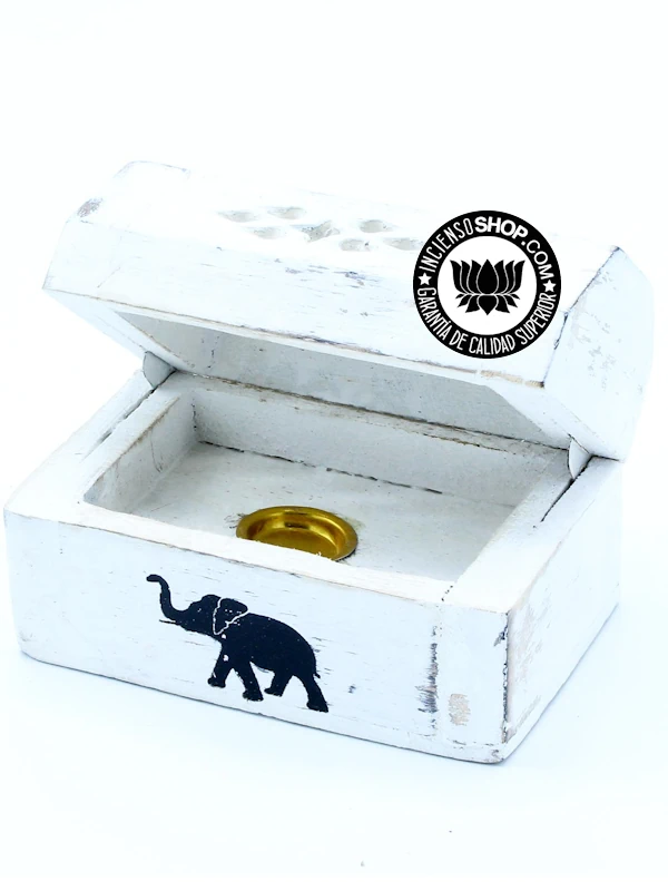 Portada Porta conos acabados en blanco para el humo de 8 cm - Contenido ofrecido por Inciensoshop