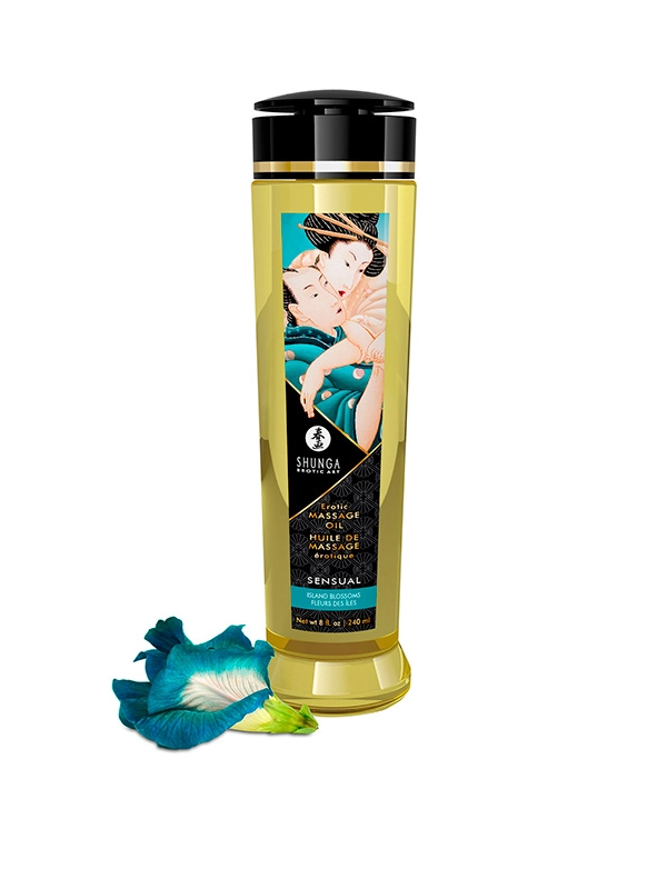 Shunga Aceite de Masaje Erótico Flores de Isla - Contenido ofrecido por INCIENSOSHOP