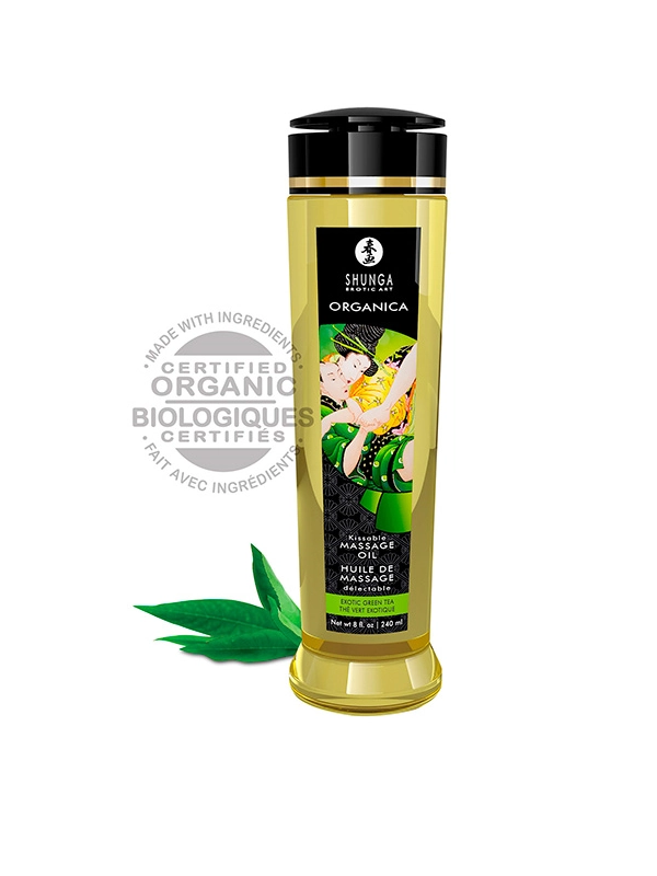 Shunga Aceite de Masaje Erótico Green Tea - Contenido ofrecido por INCIENSOSHOP