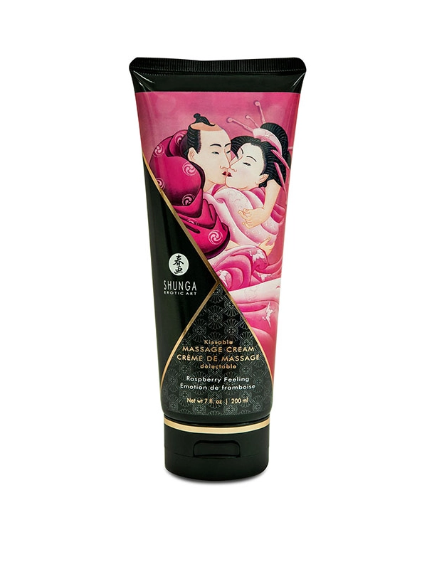 Shunga Crema de Masaje Aroma a Raspberry Feeling de 200ml - Contenido ofrecido por INCIENSOSHOP