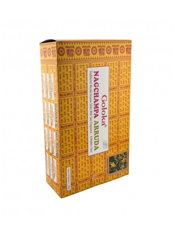 Incienso Goloka Nag Champa con Arruda Agarbatti Masala hecho a mano en Bangalore unidad de 15g