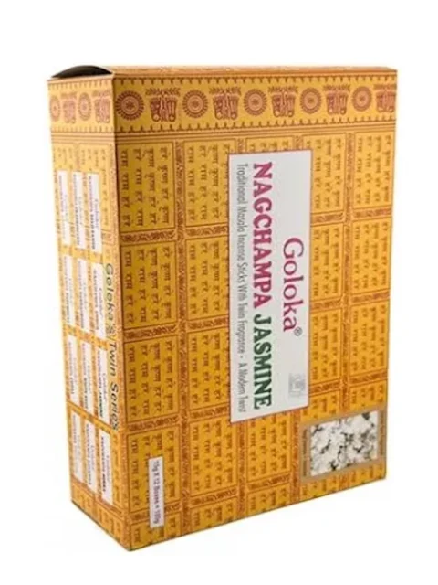 Incienso Goloka Nag Champa con Jazmín Agarbatti Masala hecho a mano en Bangalore unidad de 15g - Contenido ofrecido por INCIENSOSHOP